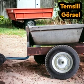Havalı Dublex El Arabası Yük Taşıma Tekeri Siboplu Bilyeli Rulmanlı 370x80 mm Çelik Jant Tekerlek - 5