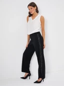 Faik Sönmez Minimalist Yüksek Bel Kadın Pantolon - İş ve Günlük - 3