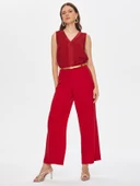 Faik Sönmez Minimalist Geniş Paça Midi Kadın Pantolon - Şık ve Rahat - 1