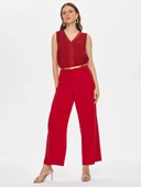 Faik Sönmez Minimalist Geniş Paça Midi Kadın Pantolon - Şık ve Rahat - 2