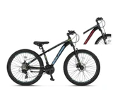ÜMİT 2651 SOLARIS-M-2D ERKEK DAĞ BİSİKLETİ 360H 26 JANT 21 VİTES SİYAH KIRMIZI - 1