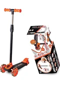 Furkan Cool Wheels Led Işıklı 3 Tekerlekli Yükseklik Ayarlı Turuncu Scooter FR58918 - 1