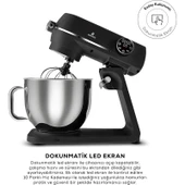 Karaca Multichef Artisan Digital Ekran 7 Litre Döküm Stand Mikser Siyah 1800W - 12