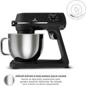 Karaca Multichef Artisan Digital Ekran 7 Litre Döküm Stand Mikser Siyah 1800W - 19