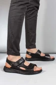 Hakiki Deri  Erkek Klasik Sandalet 018MAG-208-71 - 1