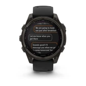 Garmin Fenix 8 - 47 mm Solar Sapphire Karbon Gri DLC Titanyum Siyah/Gri Silikon Kayışlı - 7