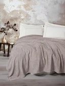 Cotton Box Embrova Şönil Çift Kişilik Yatak Örtüsü/Pike Takımı Loom Bej thumbnail 1