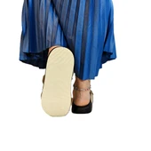 Pierre Cardin 7410 Krem Çift Tokalı Yumuşak Taban Rahat Terlik thumbnail 6