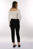 Modiva Minimalist Yüksek Bel Midi Kadın Pantolon - Günlük & Ofis thumbnail 7