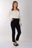 Modiva Minimalist Yüksek Bel 7/8 Dar Kesim Kadın Pantolon - Günlük & Ofis - 8