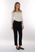 Modiva Minimalist Kadın Pantolon - Yüksek Bel, Düz Kesim, Midi Boy - Günlük & İş thumbnail 1