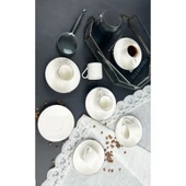Porser Porselen Lumina Silver 6 Kişilik Kahve Fincan Takımı S10-12-90037-2 - 2