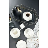Porser Porselen Lumina Silver 6 Kişilik Kahve Fincan Takımı S10-12-90037-2 - 1