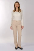 Modiva Minimalist Yüksek Bel Regular Fit Kadın Pantolon - Günlük & İş thumbnail 3
