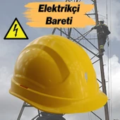 Elektrikçi Bareti Baş Koruyucu Baret Sarı En 397:2012+A1:2012 Standartlara Uygun Kayışlı Ter Bezli - 1