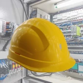 Elektrikçi Bareti Baş Koruyucu Baret Sarı En 397:2012+A1:2012 Standartlara Uygun Kayışlı Ter Bezli - 7