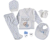 7'li Bebek Zıbın Seti - Cute Baskılı Emzikli - 5