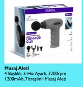 AMG 19 4 Başlık 5 hız ayarlı 3200 RPM 1200 RPM şarjlı titreşimli masaj aleti - 1