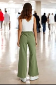 Yazlık Beli Lastikli Rahat Keten Pantolon - 3