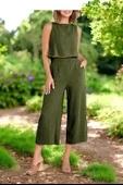 Yazlık Sırt Detaylı Keten Takım thumbnail 4