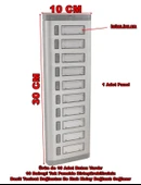 ENDER Işıksız 10lu Etiketli Alüminyum Zil Paneli 10 Butonlu - 2