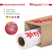 Feyza Bilişim   Cotton Kanvas Parlak %100 Pamuk Tuval 380gr Ecosolvent Latex Uv Uyumlu 152cmx 20 mt - 1