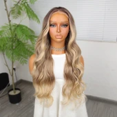 Kumral Balköpüğü Ombre ve Röfleli Tül Peruk thumbnail 2