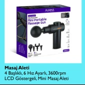 AMG 17 4 Başlık 6 hız ayarlı 3600 LCD göstergeli şarjlı titreşimli masaj aleti - 1