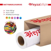Feyza Bilişim Cotton Kanvas Matt %100 Pamuk Tuval 380gr Pigmet ve Dye İç Mekan  111cmx 20 mt -1 Rulo - 1