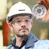 Baş Koruyucu Baret Beyaz EN397:2012+A1:2012 Standartlarına Uygun Kayışlı Ter Bezli thumbnail 2