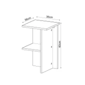 Leray Komodin, Çok Amaçlı Sehpa, Yan Sehpa, Ev-Ofis, Antrasit - 5