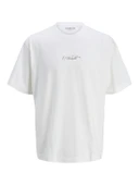 JACK JONES Erkek Pamuklu Bisiklet Yaka Tişört 12273211 thumbnail 1