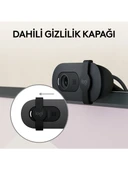 Logitech BRIO 100 Full HD 1080p Gizlilik Kapaklı Mikrofonlu Web Kamerası - Siyah thumbnail 5