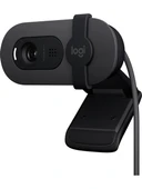 Logitech BRIO 100 Full HD 1080p Gizlilik Kapaklı Mikrofonlu Web Kamerası - Siyah thumbnail 1