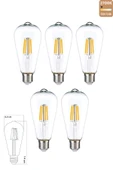 Led E27 St64 Ampul 6W 2700K Gün Işığı ERD-85 - 1