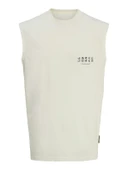 JACK JONES Erkek Bisiklet Yaka Kolsuz Tişört Spor Atlet 12274740 - 1