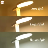 Masa Lambası Şarjlı Gece Lambası Dokunmatik 3 Renk Telefon Tutucu Kademeli Çalışma Okuma Işığı 10w thumbnail 3