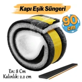 Yapışkanlı Kapı Altı Eşik Süngeri İnce Köpük Soğuk İzolasyon Bandı Fitili 90 cm Toz Böcek Engelleme - 1