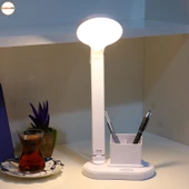 Masa Lambası Şarjlı Gece Lambası Dokunmatik 3 Renk Telefon Tutucu Kademeli Çalışma Okuma Işığı 10w thumbnail 7