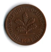 Almanya 1 Pfennig 1983-D (mp1909) thumbnail 1