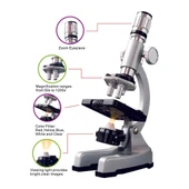 Zoomex MA1200-3PZL Mikroskop Set Taşıma Çantası HEDİYELİ - 1200 Kat Büyütme - Eğitici ve Öğretici - Geleceğin Bilim İnsanı Olun! - 1