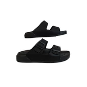 Pierre Cardin 7408 Siyah Çift Tokalı Yumuşak Taban Erkek Terlik - 7