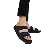 Pierre Cardin 7408 Lacivert Çift Tokalı Yumuşak Taban Erkek Terlik thumbnail 2