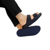 Pierre Cardin 7408 Lacivert Çift Tokalı Yumuşak Taban Erkek Terlik thumbnail 3