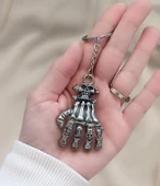 Kuru Kafa El Metal Anahtarlık Araba Çanta Cüzdan Süsü aksesuar thumbnail 2