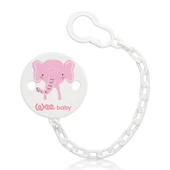 Wee Baby Desenli Emzik Askısı - PEMBE FİL thumbnail 1