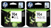 HP 704 Siyah ve Renkli Orijinal Mürekkep Kartuş (CN692AE-CN693AE) - 1