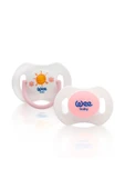 Wee Baby 2'li Gece Gündüz Emzik No:1 (Saklama Kabı Hediyeli) - PEMBE - 1