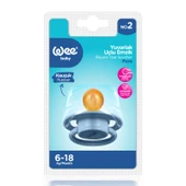 Wee Baby Pure Yuvarlak Uçlu Kauçuk Emzik No:2 - MAVİ - 4