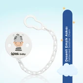 Wee Baby Desenli Emzik Askısı - GRİ ZEBRA - 2